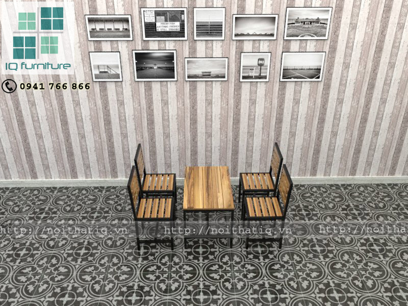 bàn ghế cafe phong cách
